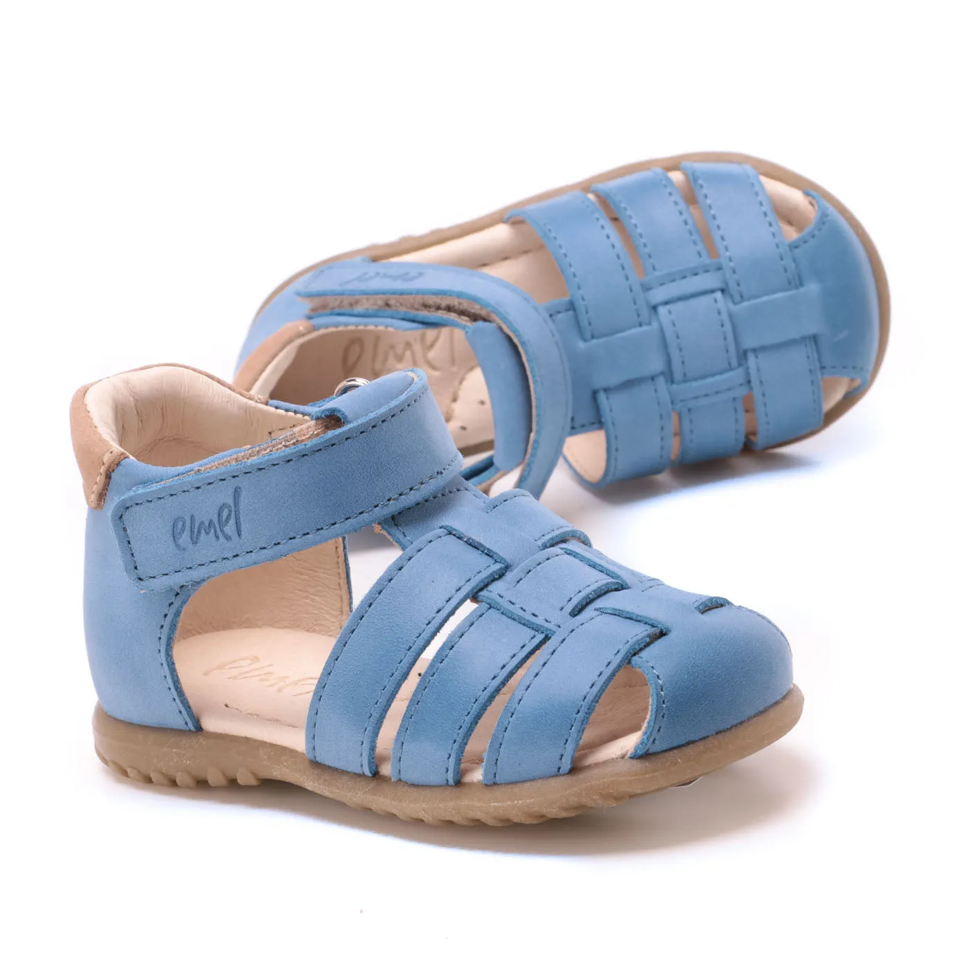 (1078-4) Emel blue closed sandals