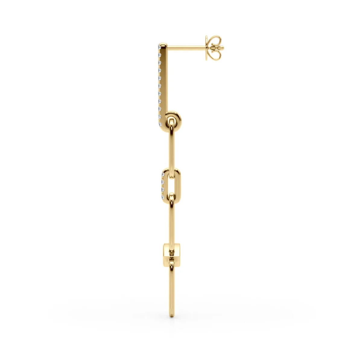 1/4 Ctw Diamond Dangle Earrings In 14K Yellow Gold