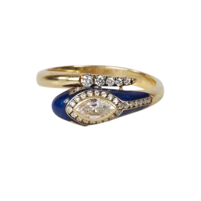 18K Yellow Gold Snake Ring