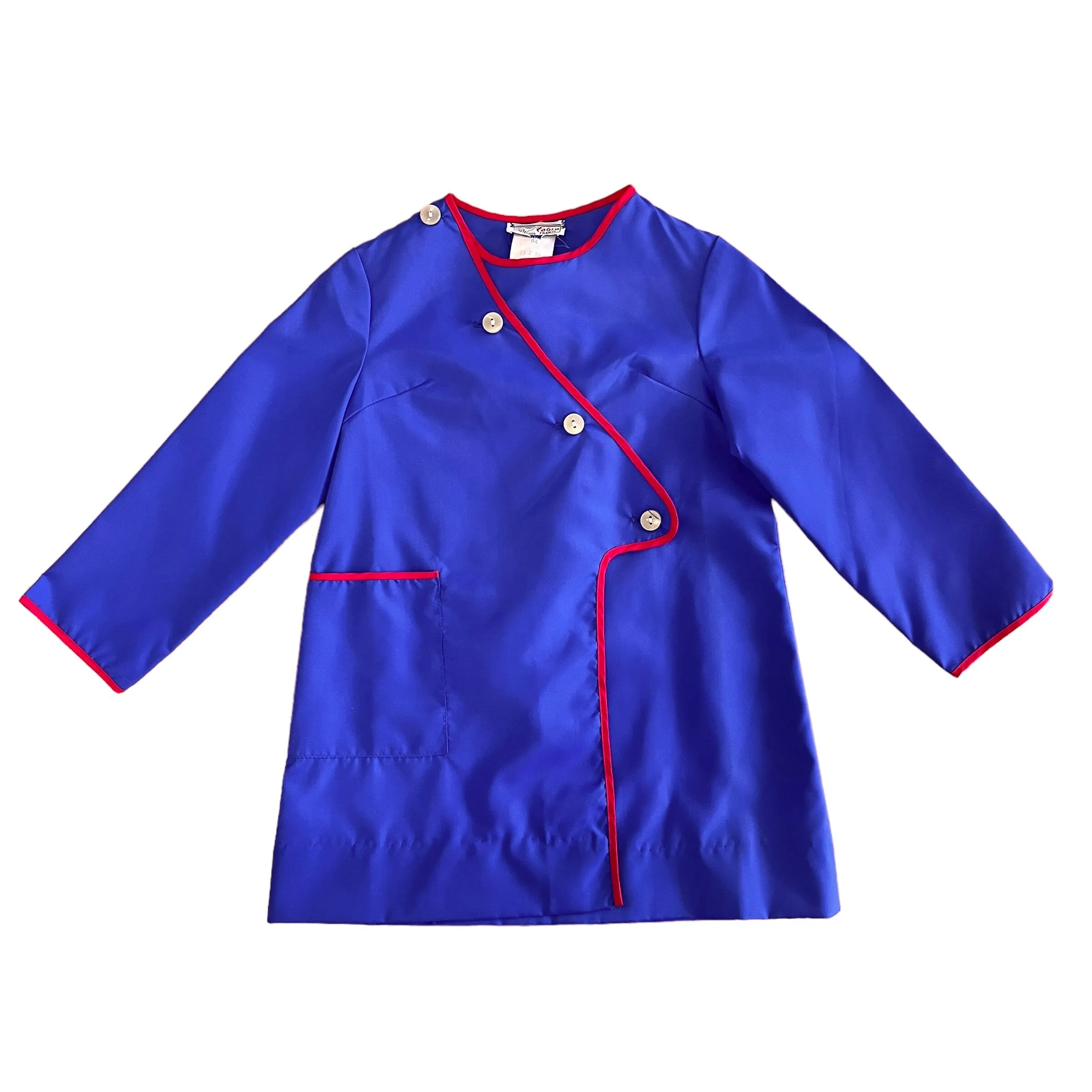 1960's Blue Nylon School Blouse / Dress /  3-4Y