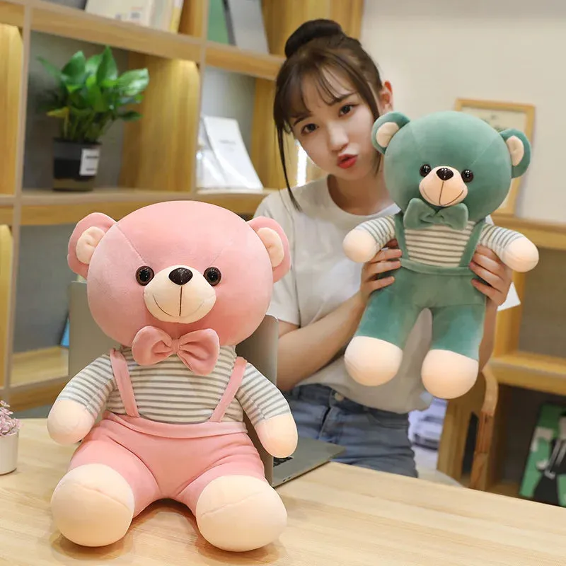 30cm green&pink Teddy Bear Stuffed Plush Toys Cute Dress Dolls Birthday Gifts For Kids Wedding Party Decor