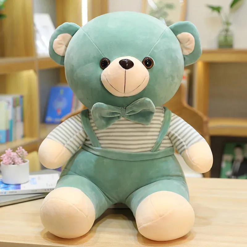 30cm green&pink Teddy Bear Stuffed Plush Toys Cute Dress Dolls Birthday Gifts For Kids Wedding Party Decor