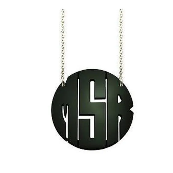 Acrylic Block Monogram Necklace