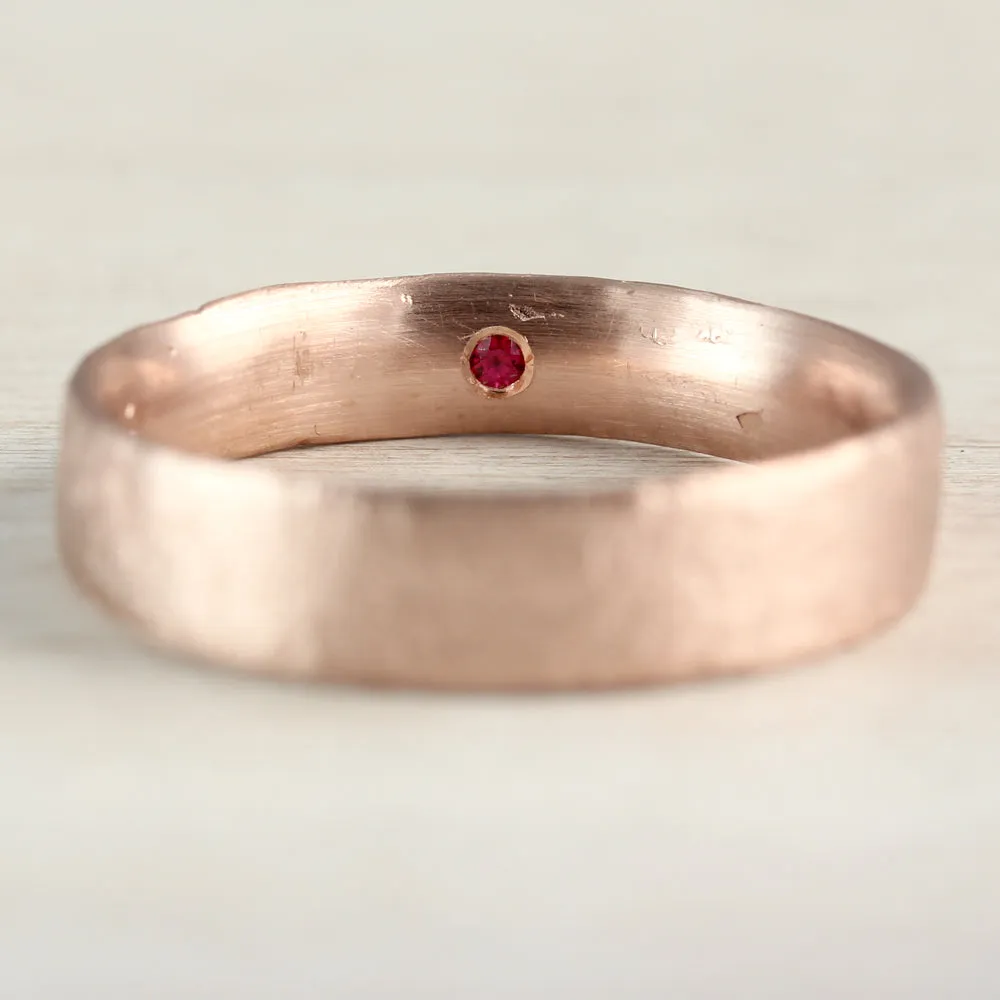 Add a Flush Set Diamond, Sapphire or Ruby to Inside of a Ring