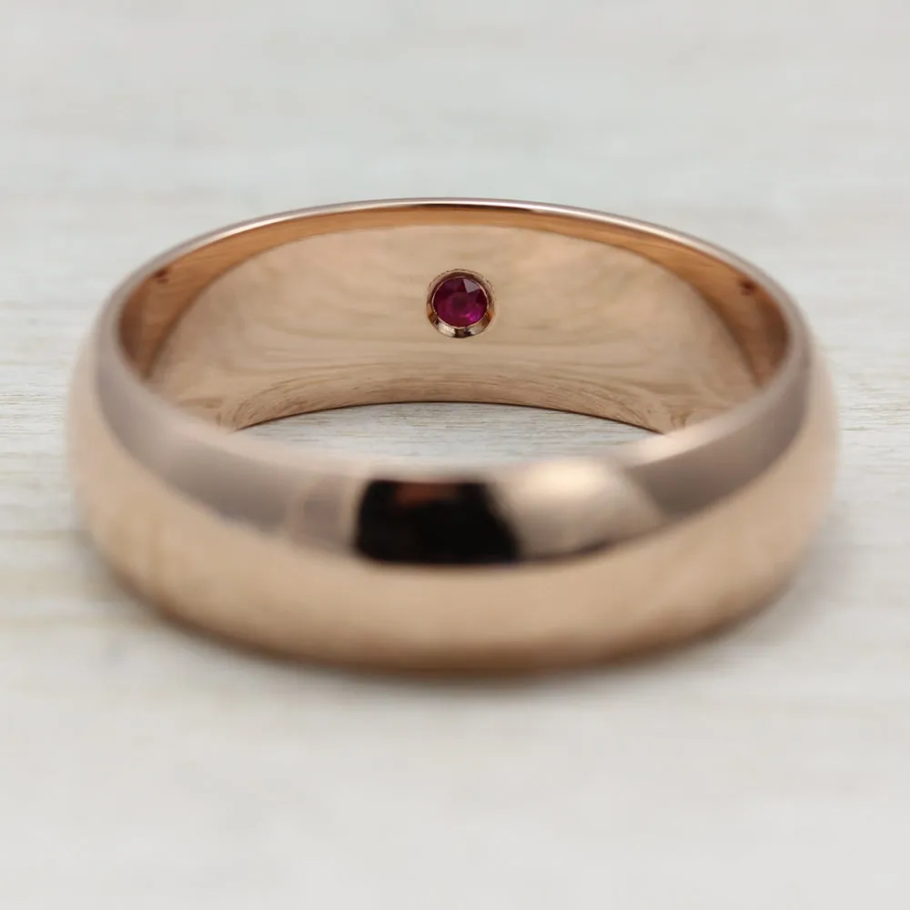 Add a Flush Set Diamond, Sapphire or Ruby to Inside of a Ring