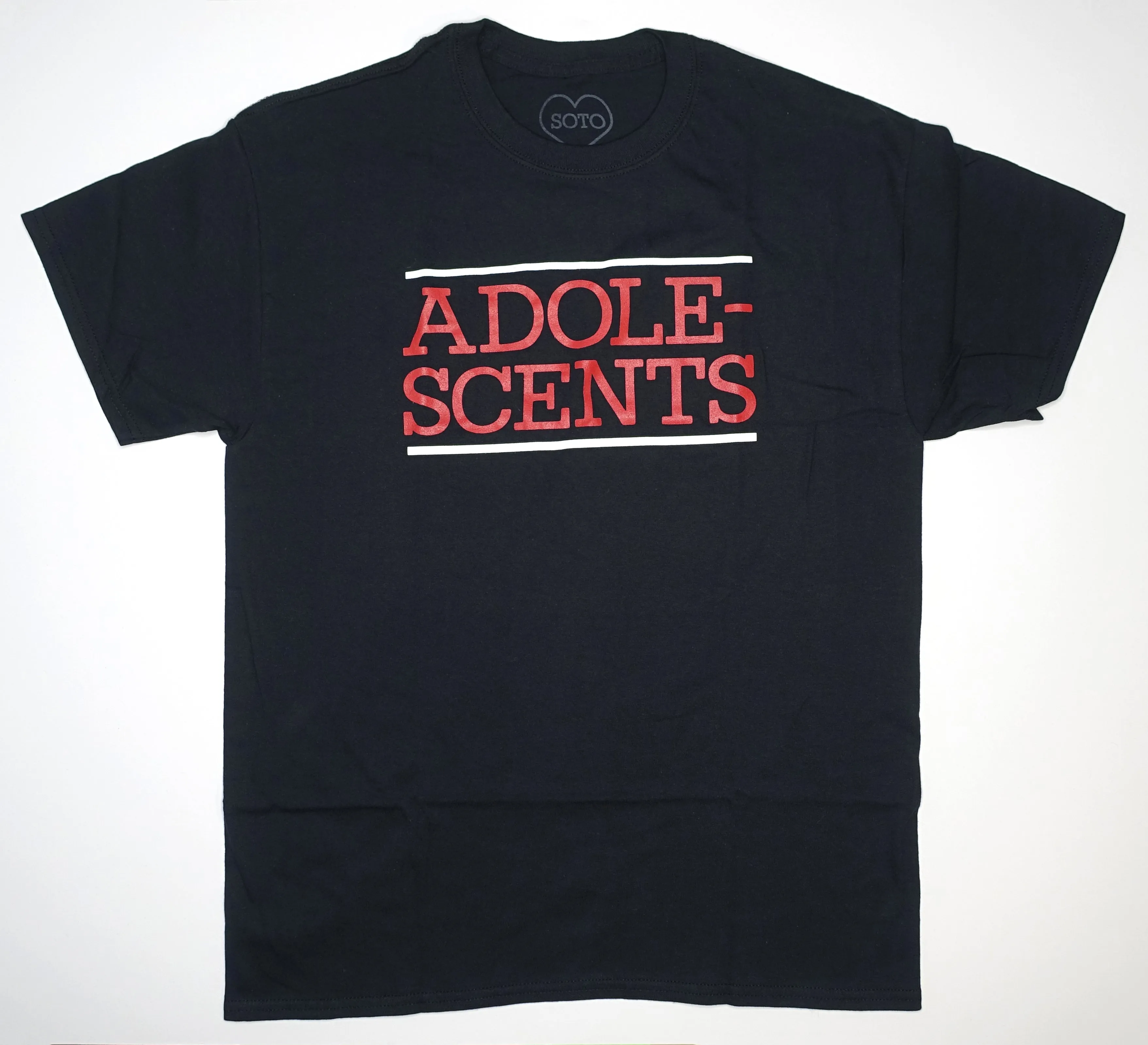 Adolescents - Bars Logo Tour Shirt Size Large (Black)