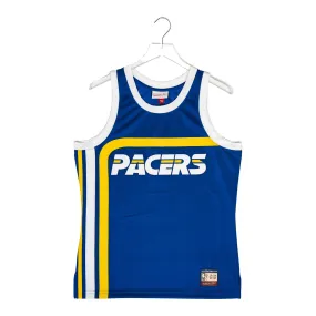 Adult Indiana Pacers Heritage Hardwood Classics Jersey in Blue by Mitchell and Ness