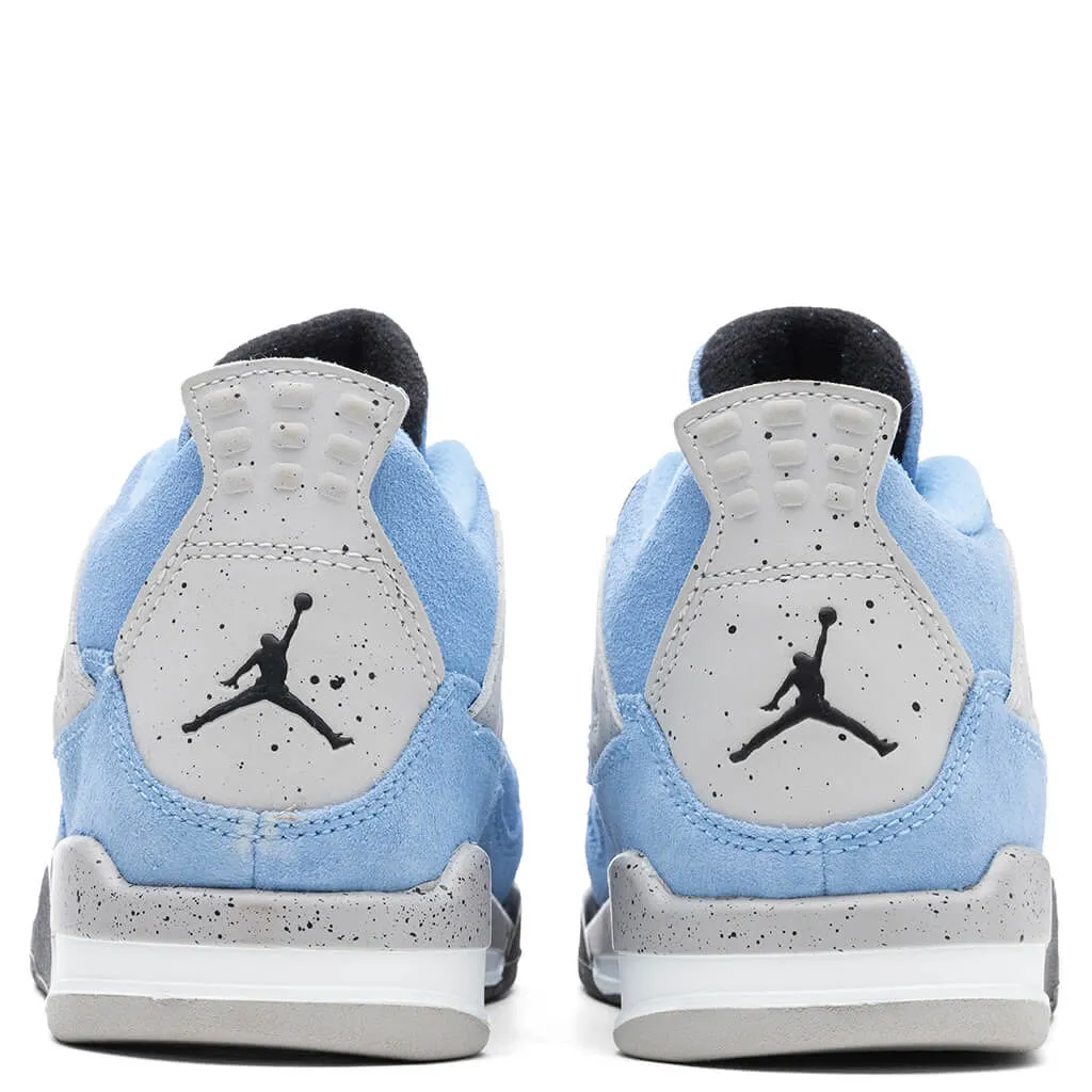 Air Jordan 4 Retro (PS) - University Blue/Tech Grey