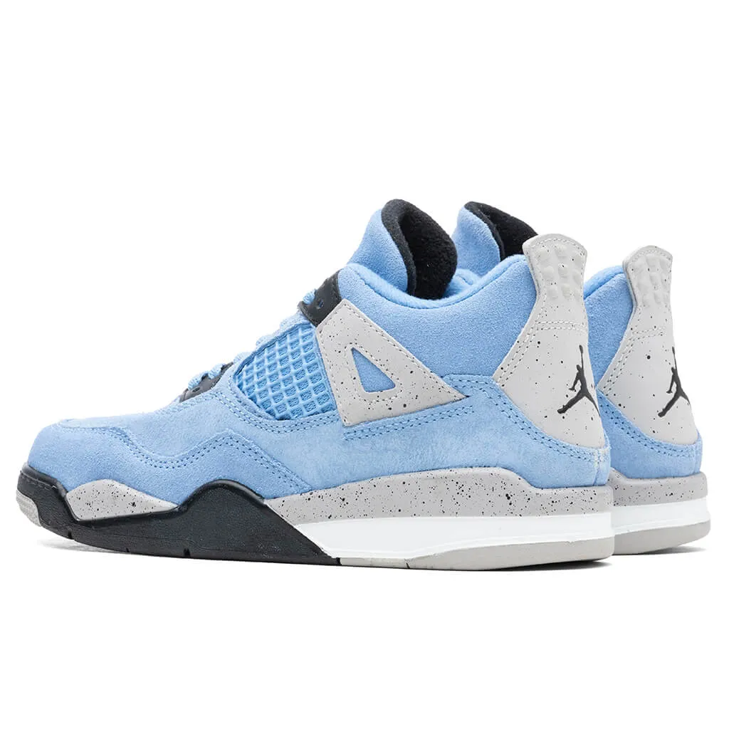 Air Jordan 4 Retro (PS) - University Blue/Tech Grey