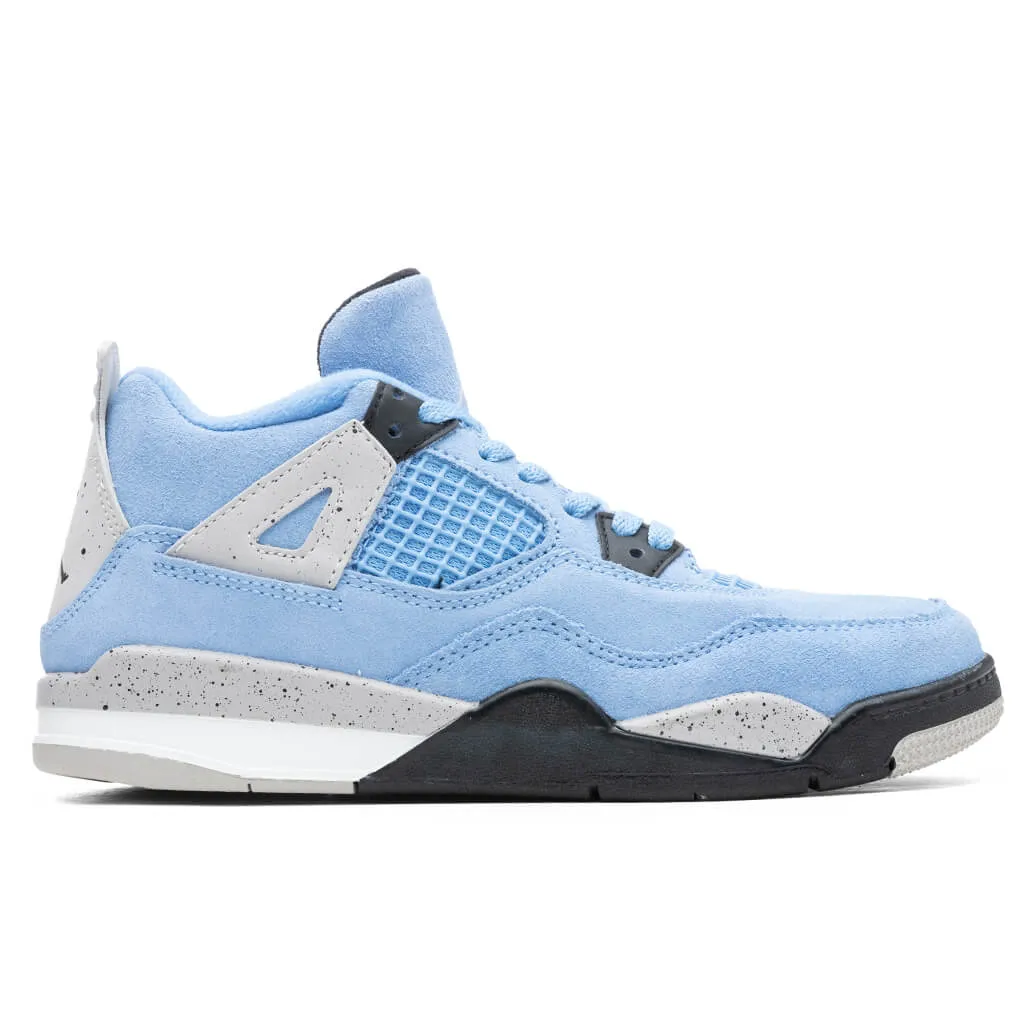 Air Jordan 4 Retro (PS) - University Blue/Tech Grey