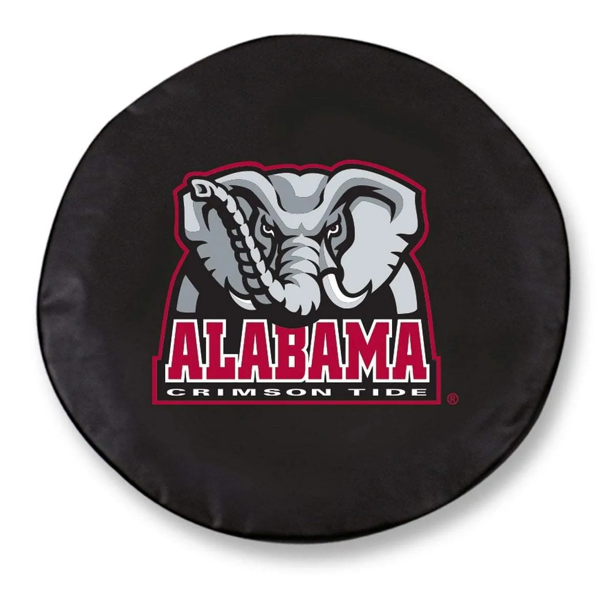 Alabama Crimson Tide HBS Black Vinyl Fitted Car Tire Cover