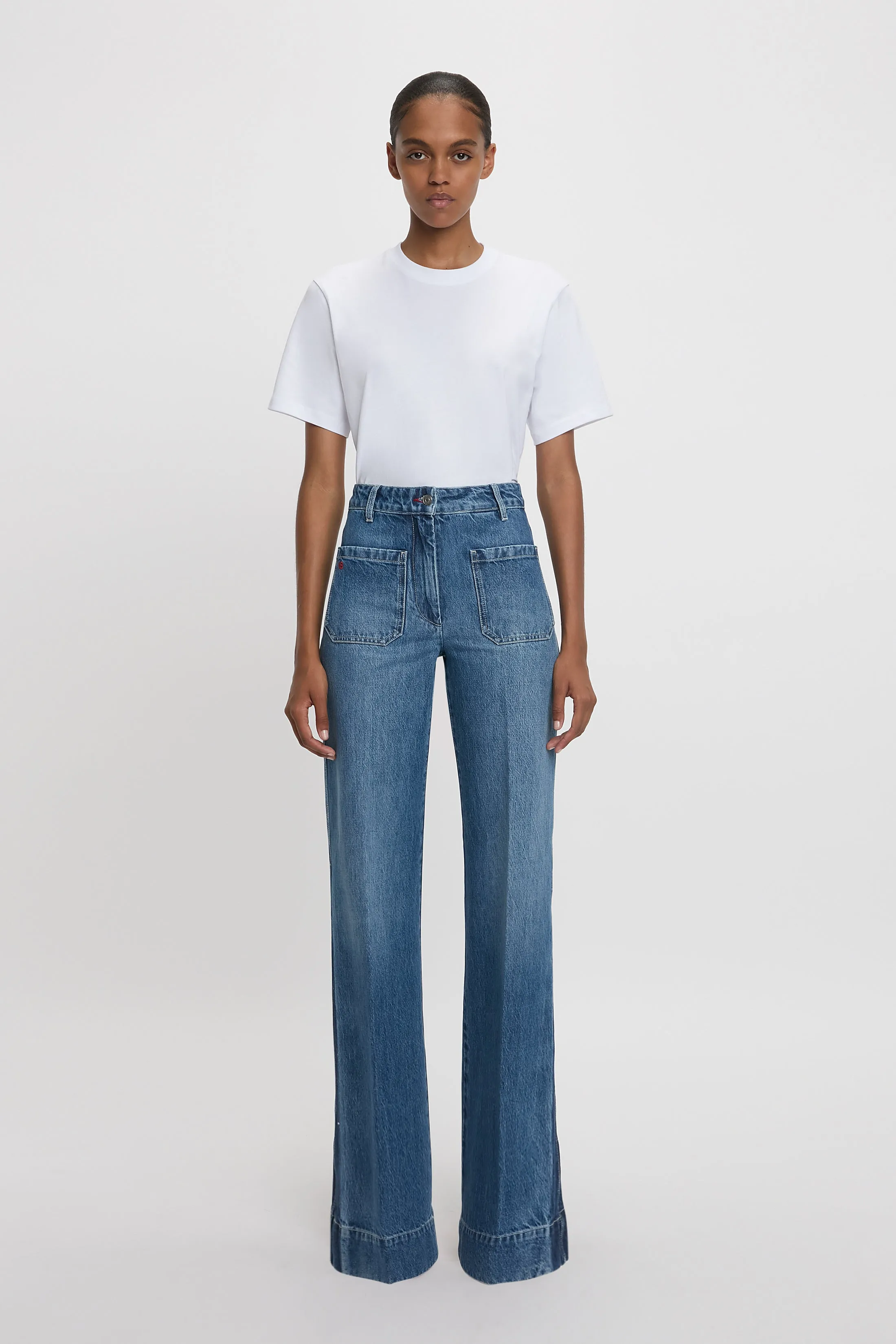 Alina High Waisted Jean In Shadow Wash