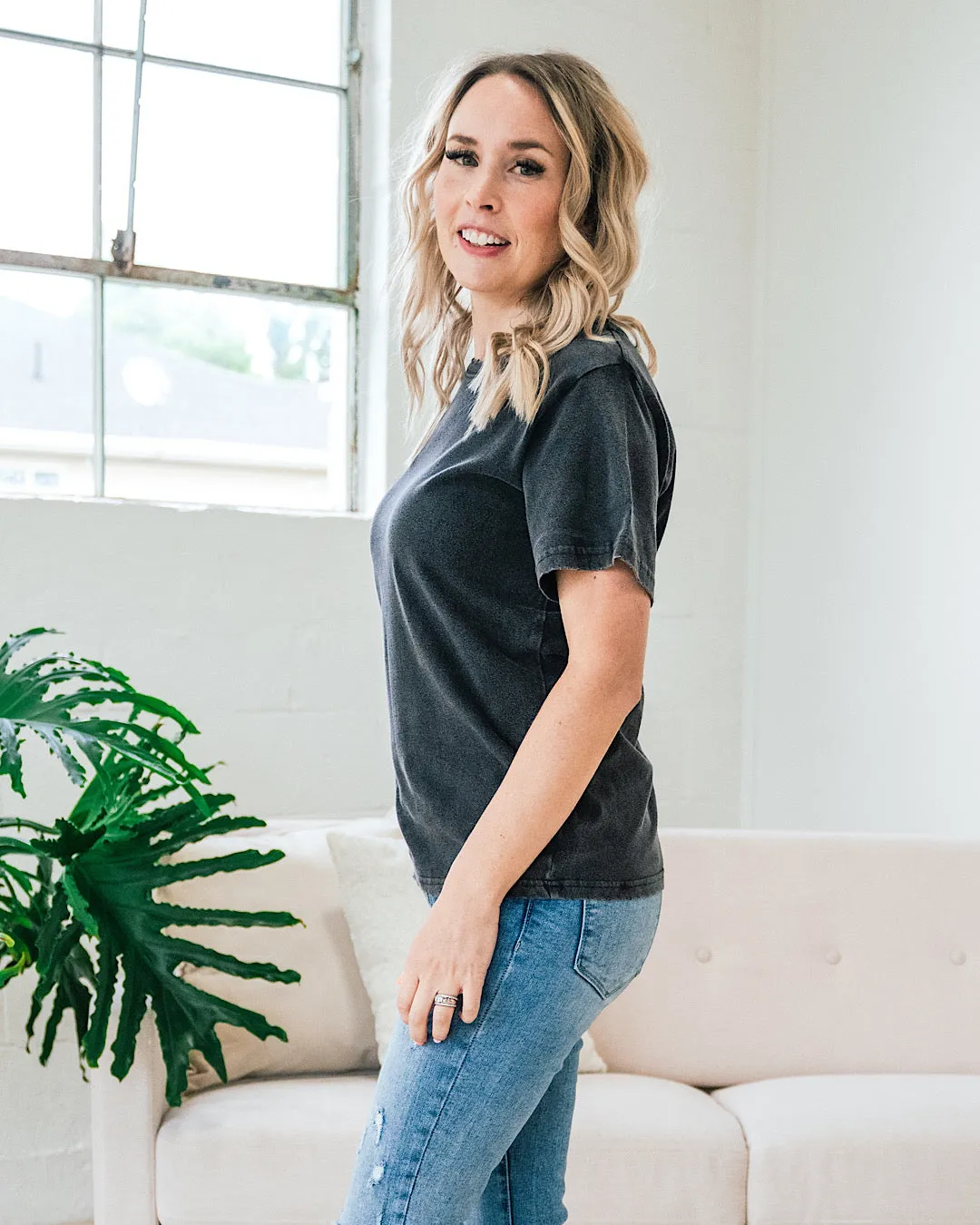 Amanda Vintage Tee - Black