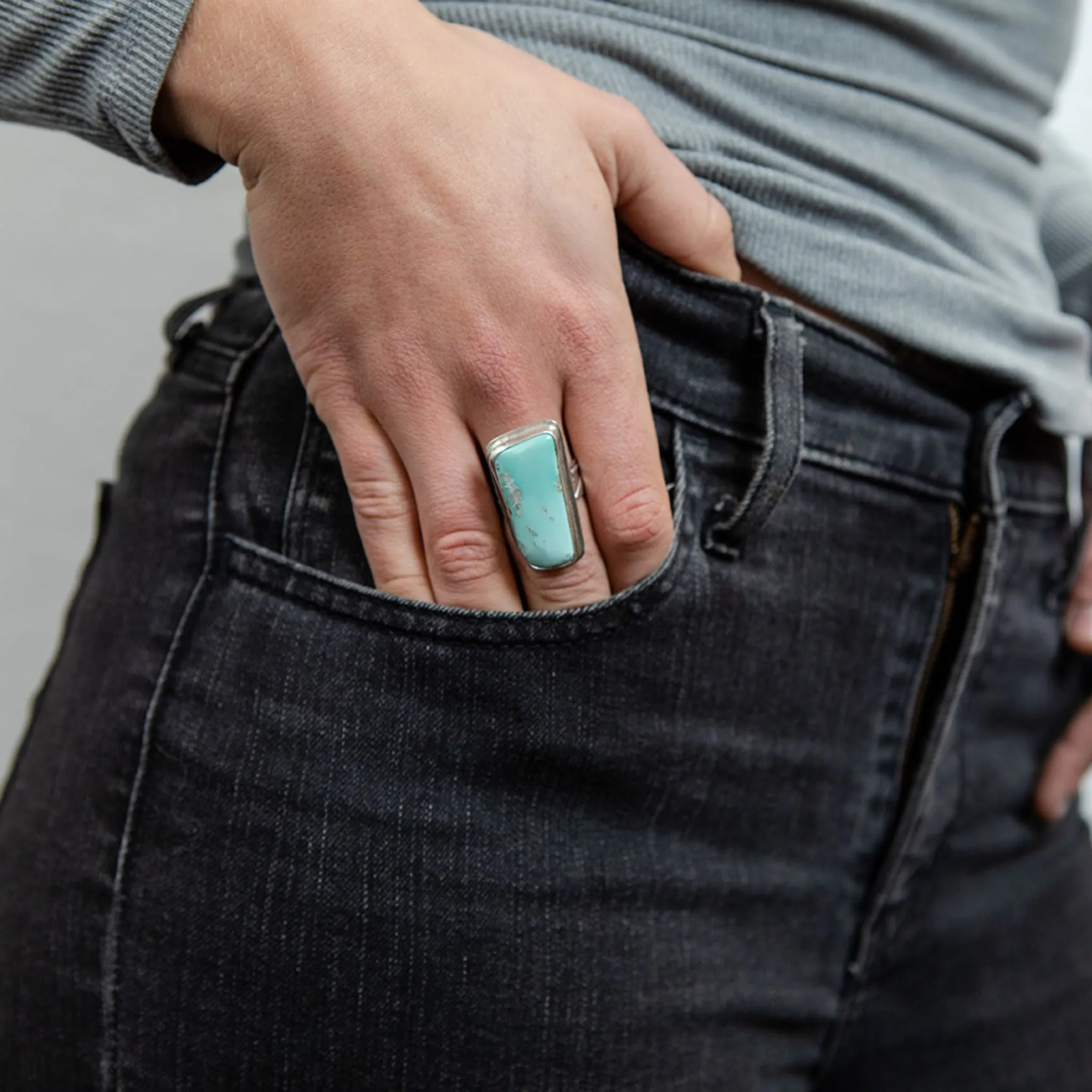 American Turquoise Ring - Size 7.25