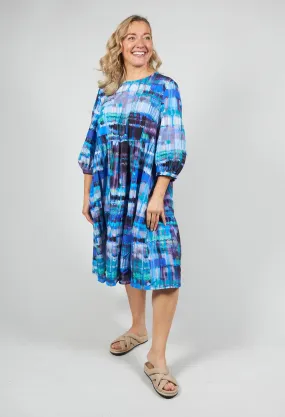 Annina Dress in Blue Print