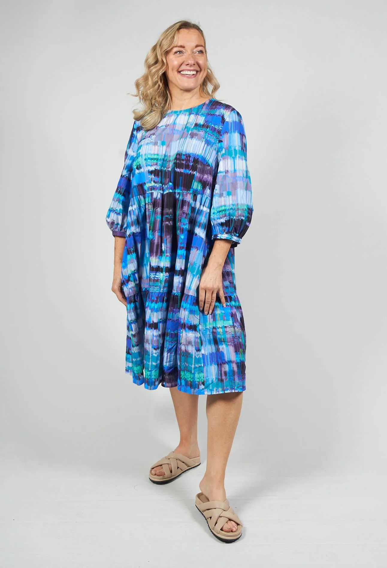 Annina Dress in Blue Print