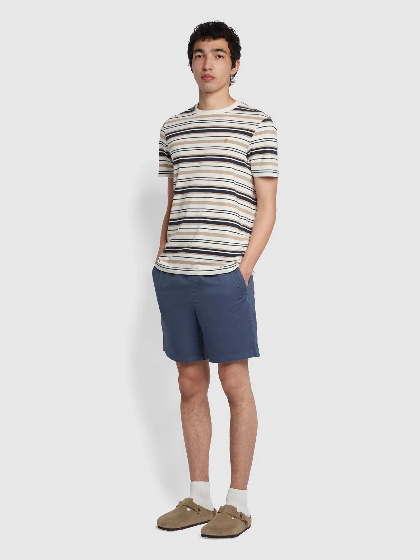 Archer Slim Fit Short Sleeve T-Shirt In True Navy