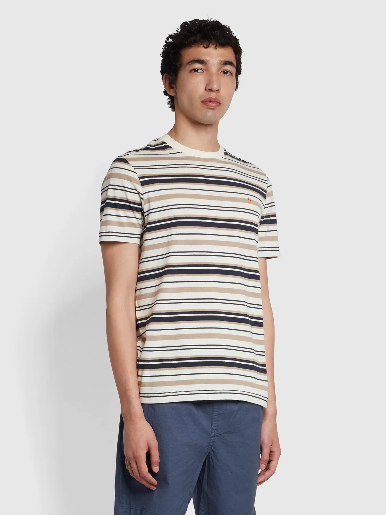 Archer Slim Fit Short Sleeve T-Shirt In True Navy