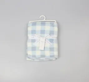 BABY BLUE STRIPE PRINT PLUSH FLEECE WRAP (75x100cm) (PK6 ) G13067