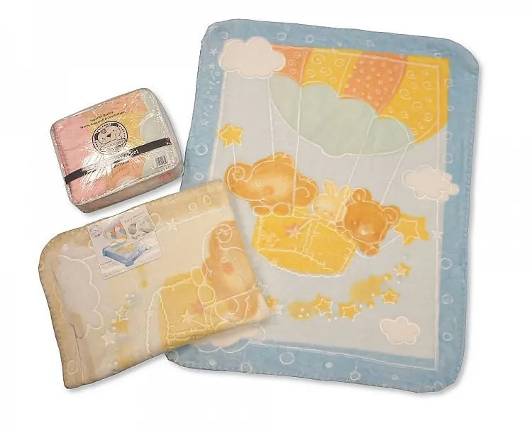 Baby Embossed Printed Mink Pram Blanket-710