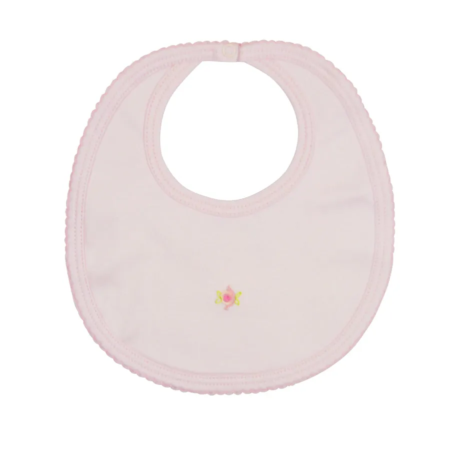 Baby Girl Pink Rosebud Bib