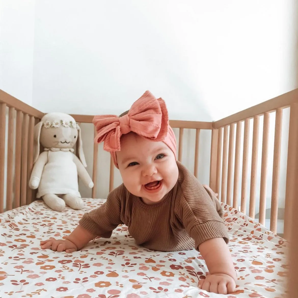 Baby Top Knot Double Bow Headband Cruise Blue