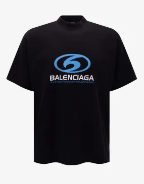 Balenciaga Black Sports Logo Medium T-Shirt