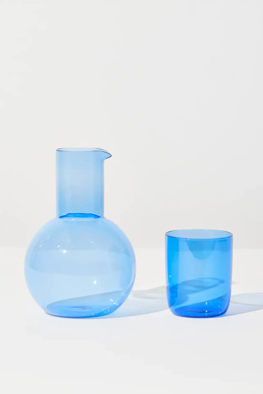 BELLY CARAFE   CUP SET IN BLUE