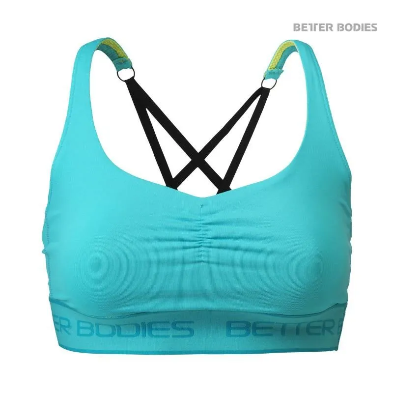 Better Bodies Athlete Short Top - Aqua Blue