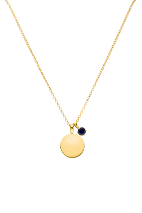 Birthstone September Necklace 14K Gold Plated