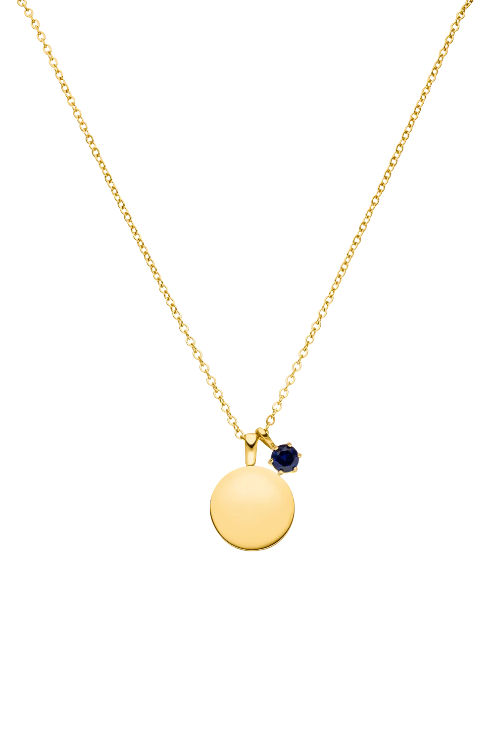 Birthstone September Necklace 14K Gold Plated