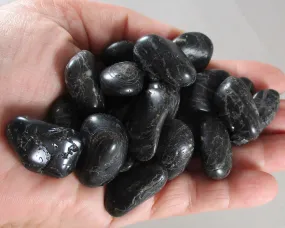 Black Tourmaline Polished Stones 5pcs J018**