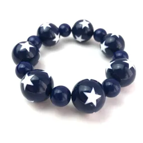 Blue & White Star Statement Stack Bracelet