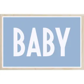 Blue Baby Wooden Postcard