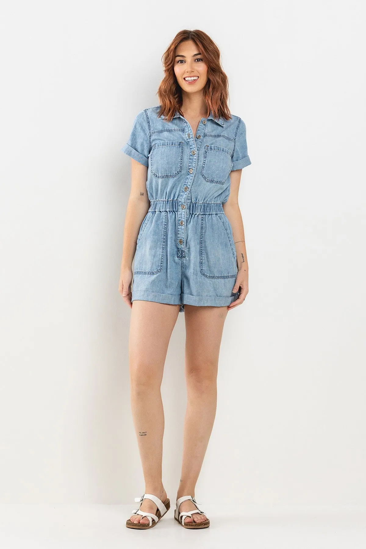 'Blue Jean Nights' Romper