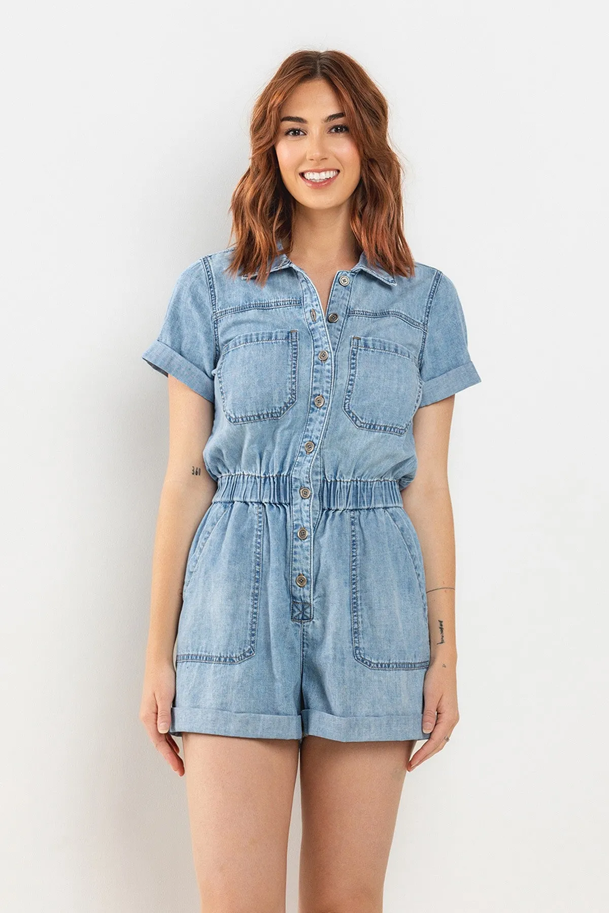 'Blue Jean Nights' Romper