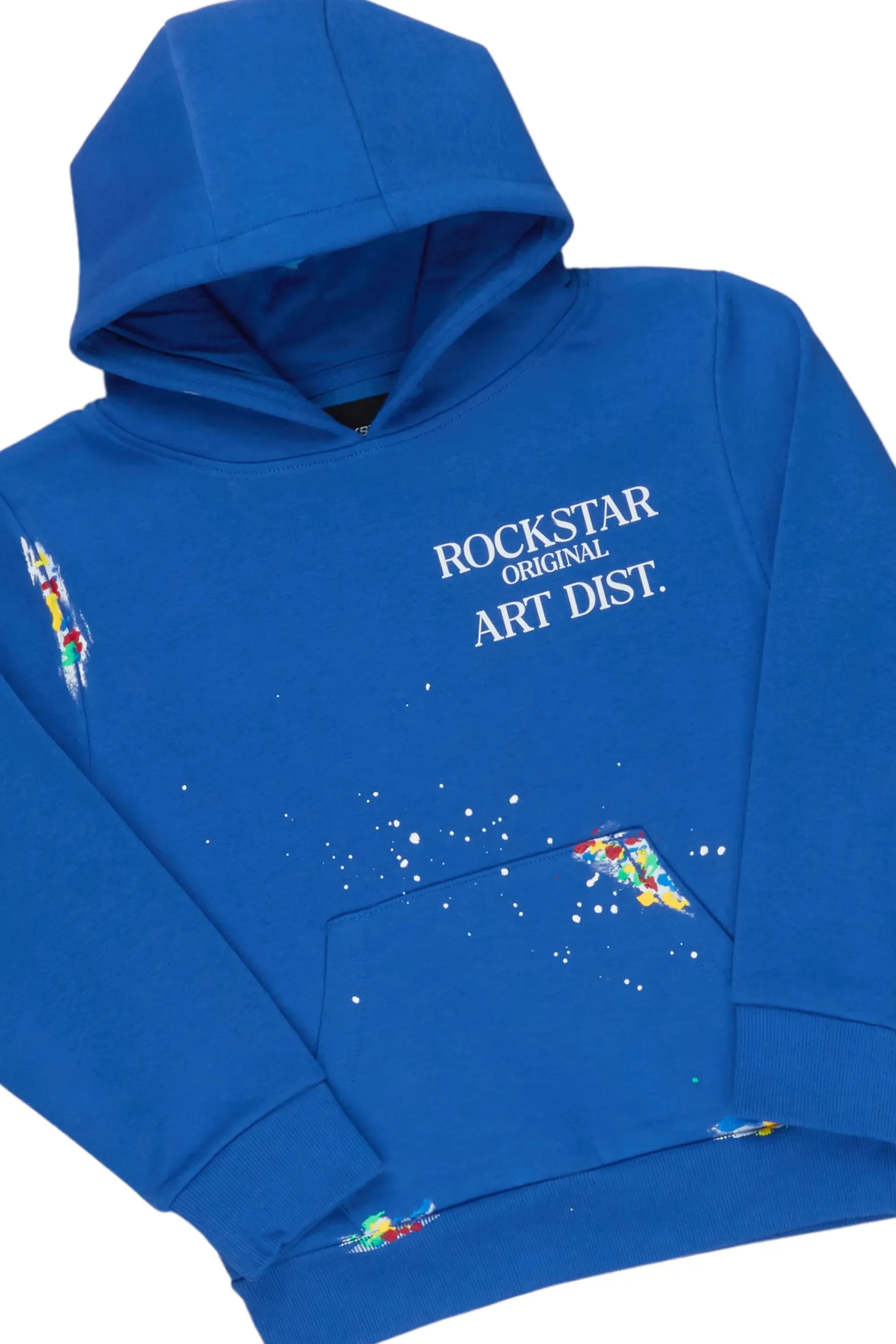 Boys Art Dist. Royal Blue Hoodie Stacked Flare Track Set