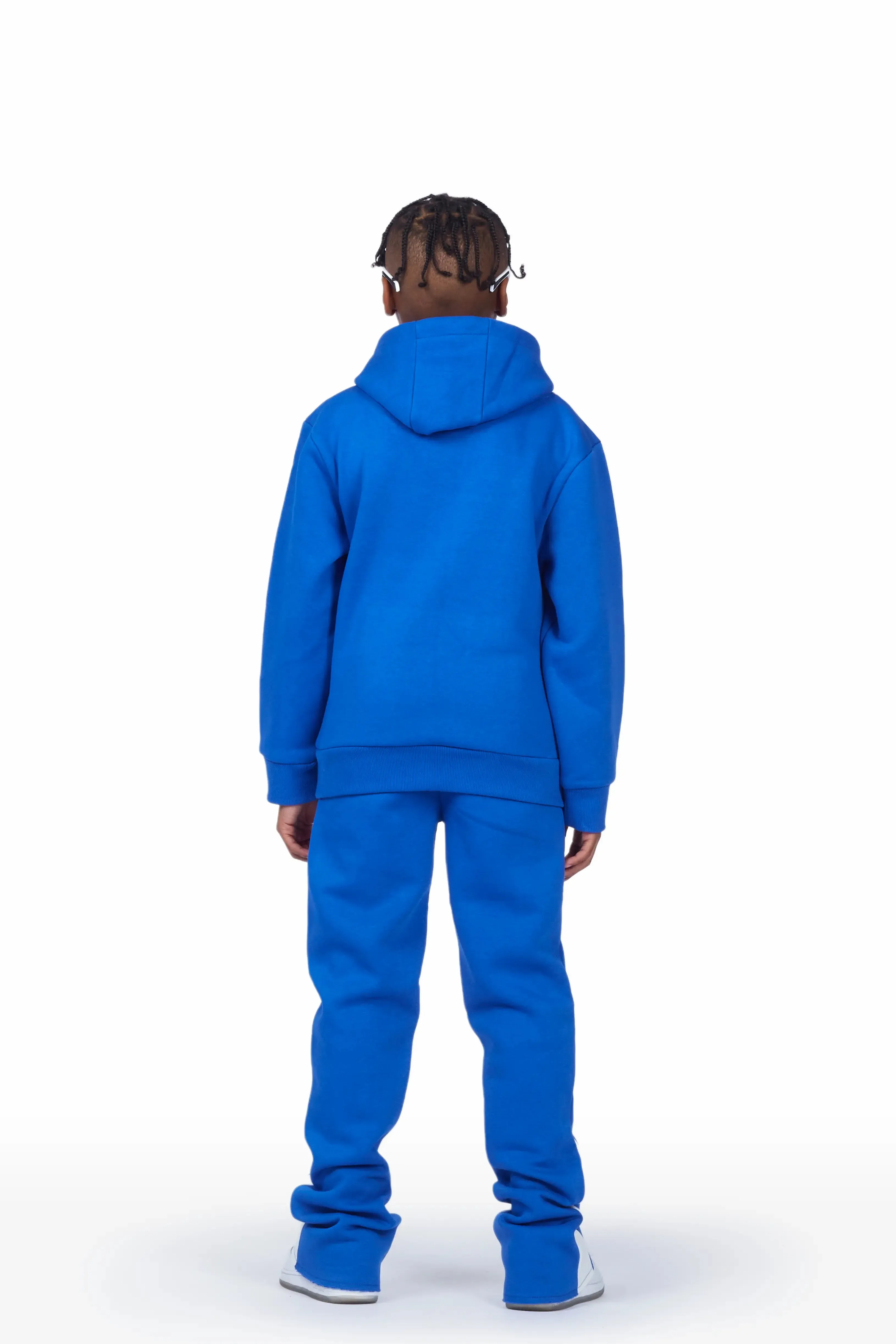 Boys Art Dist. Royal Blue Hoodie Stacked Flare Track Set