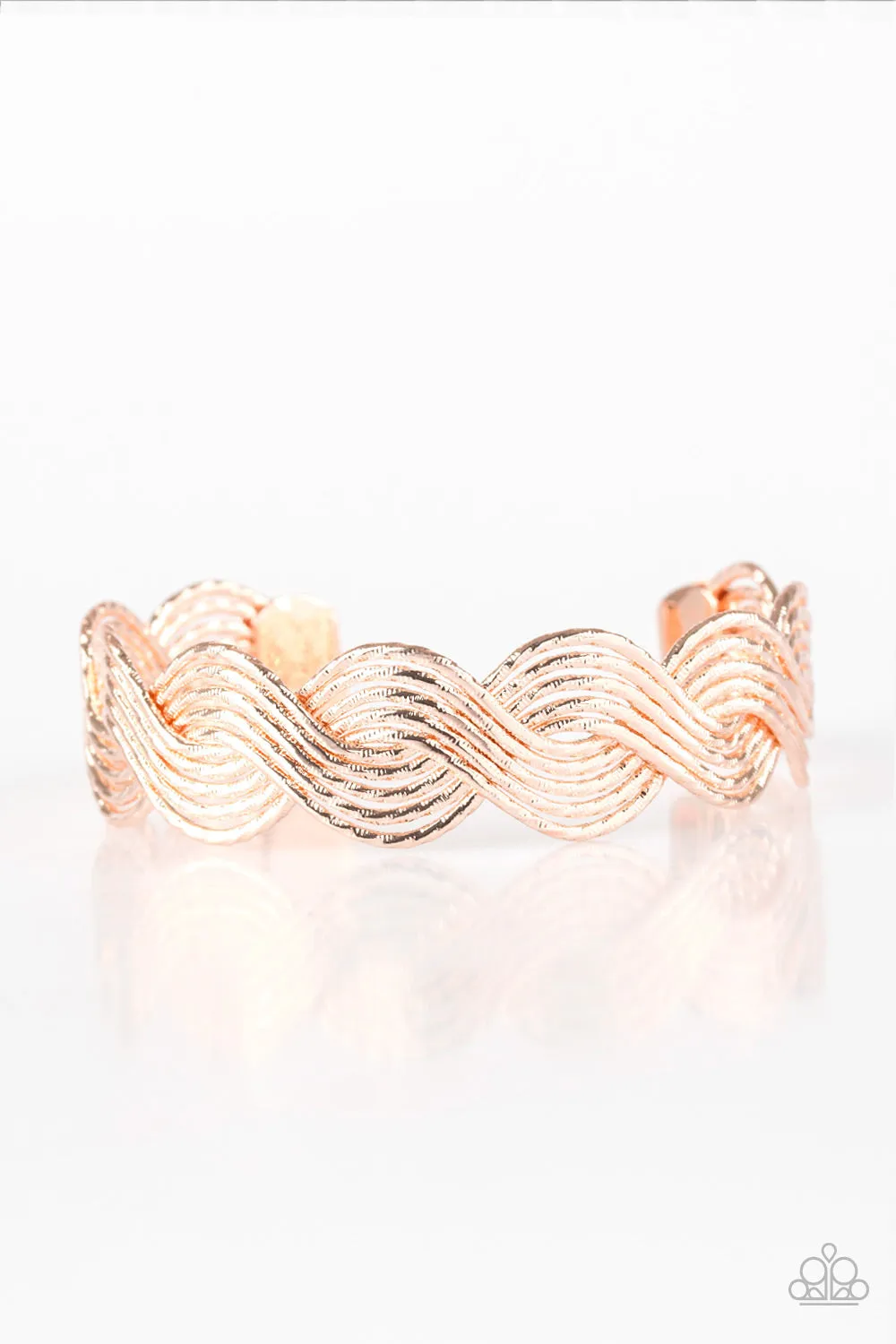 Braided Brilliance Rose Gold-Bracelet