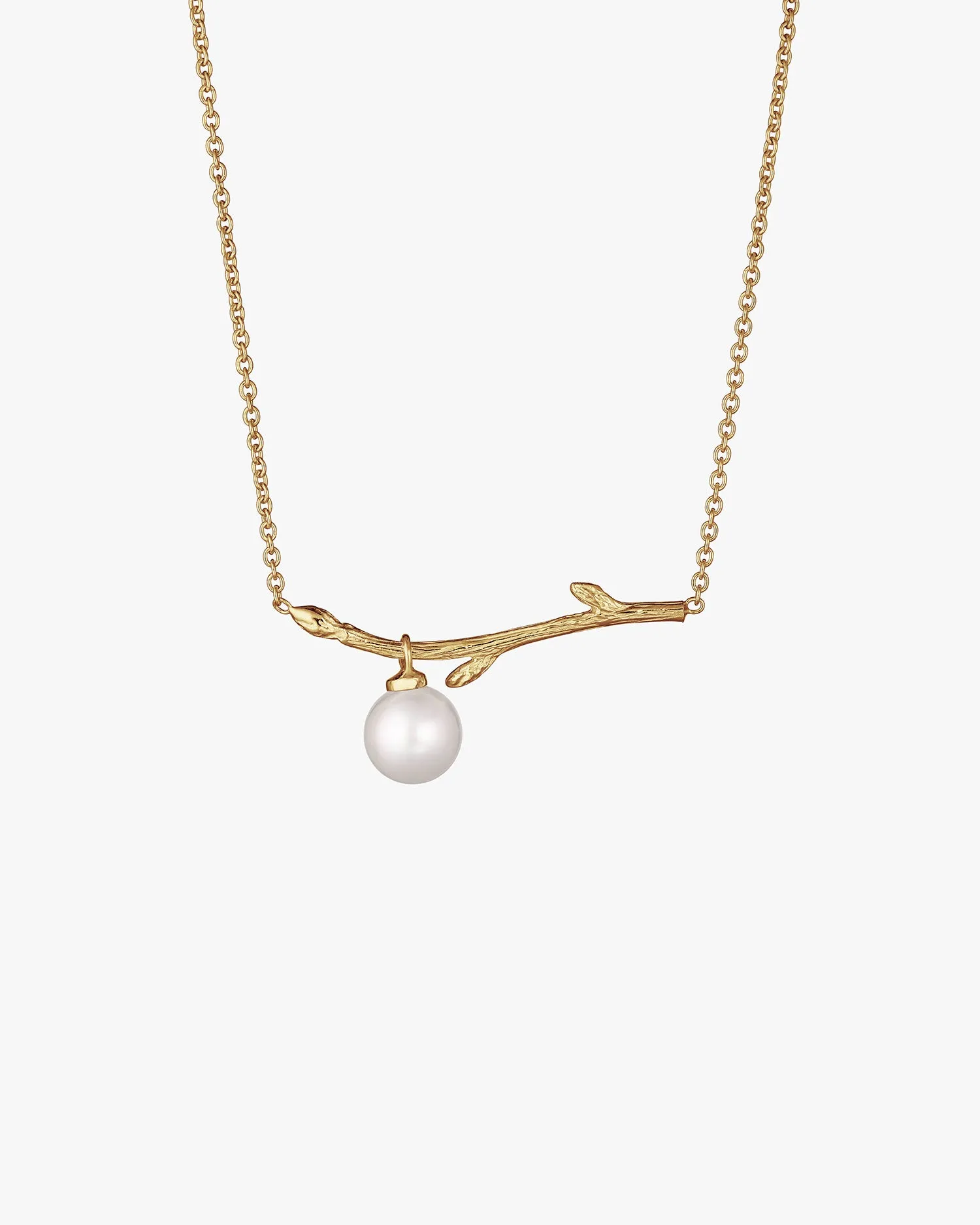 Branch pearl necklace gold