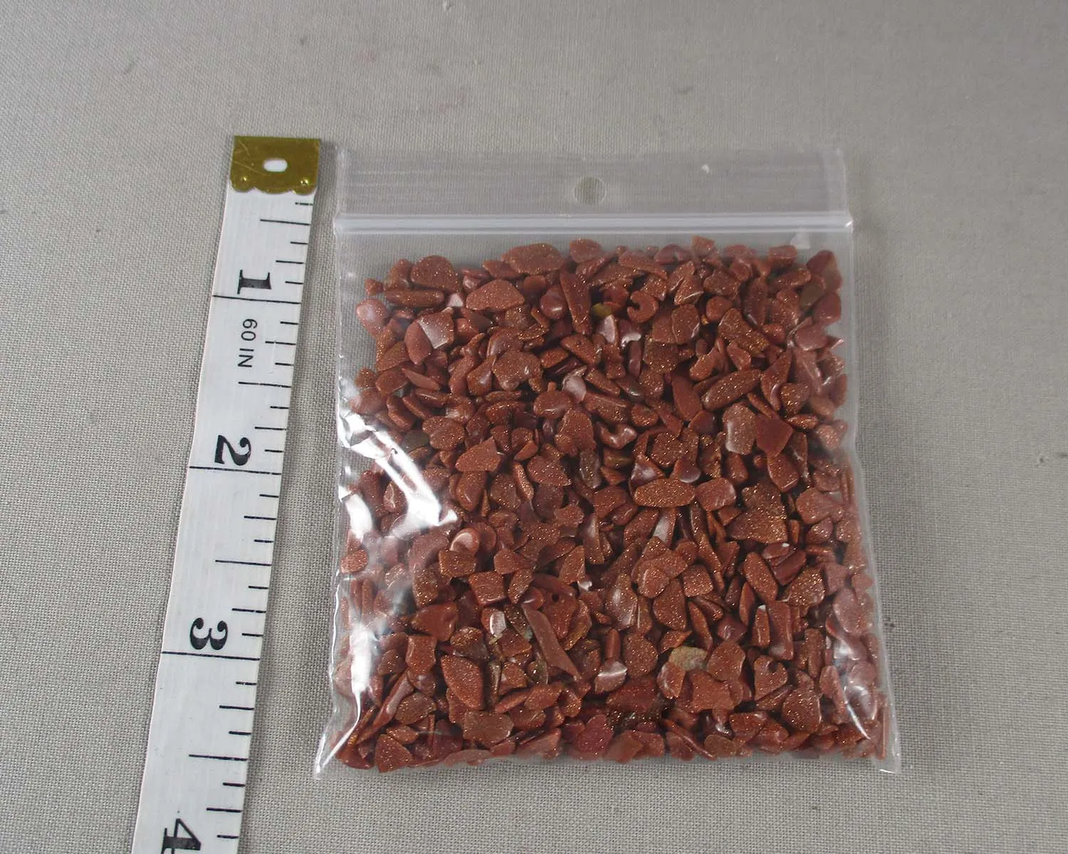 Brown Goldstone Chips (Undrilled)