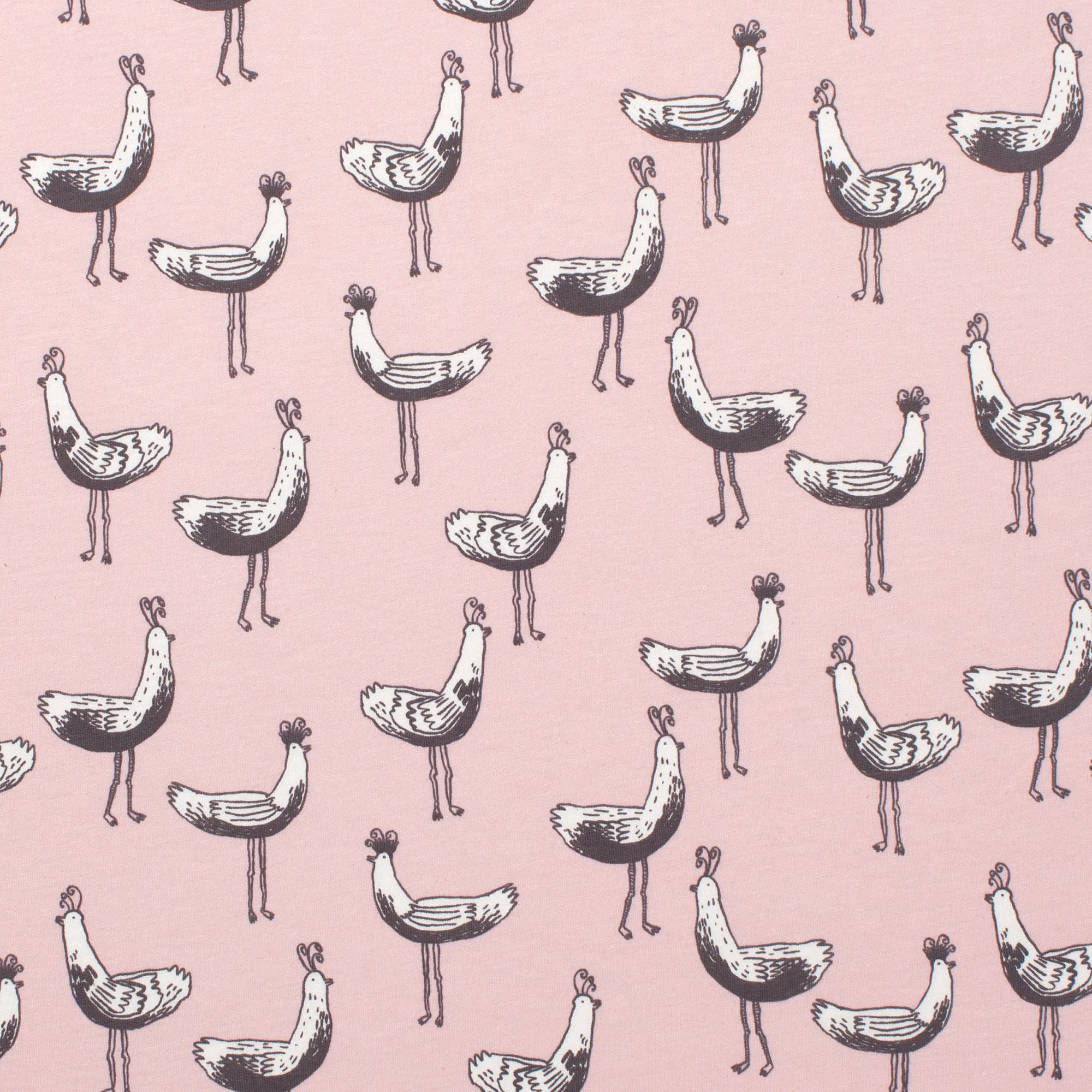 Bubble Romper - Bird Parade Pink