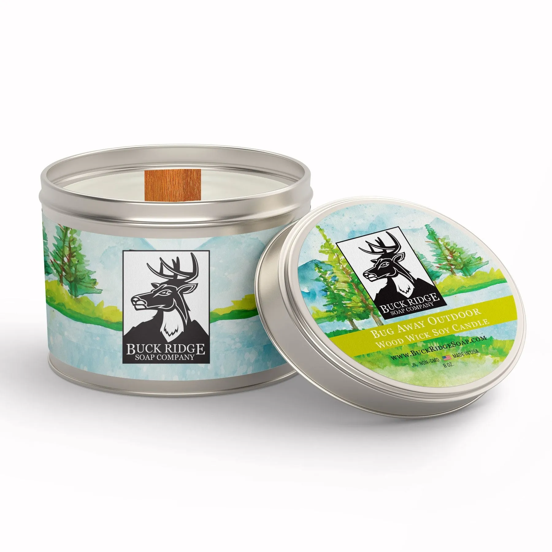 Bug Away Outdoor Sustainable Wood Wick Soy Candle