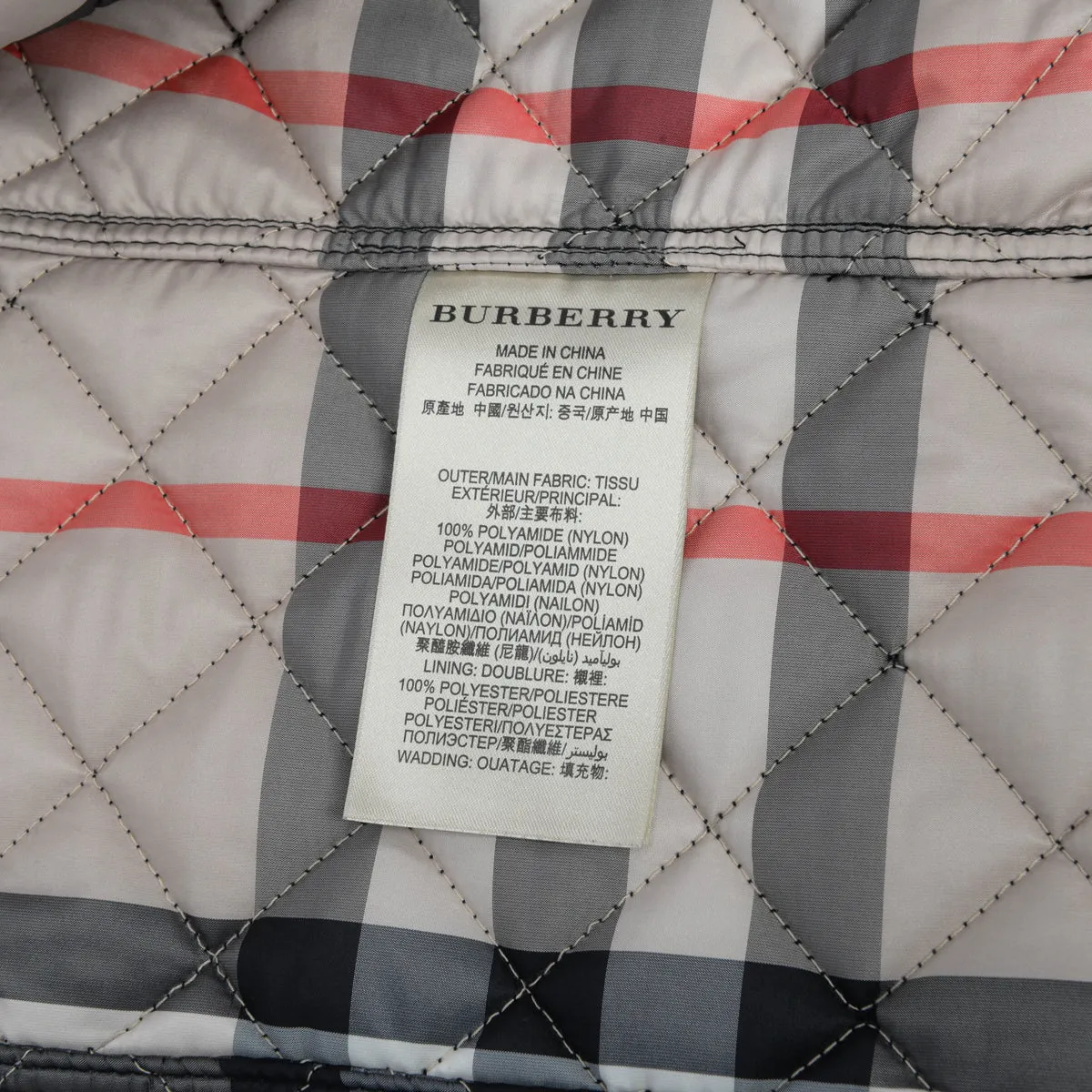 Burberry Brit Black Nylon Quilted Jacket XS