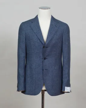 Caruso Linen & Wool Jacket / Blue Melange