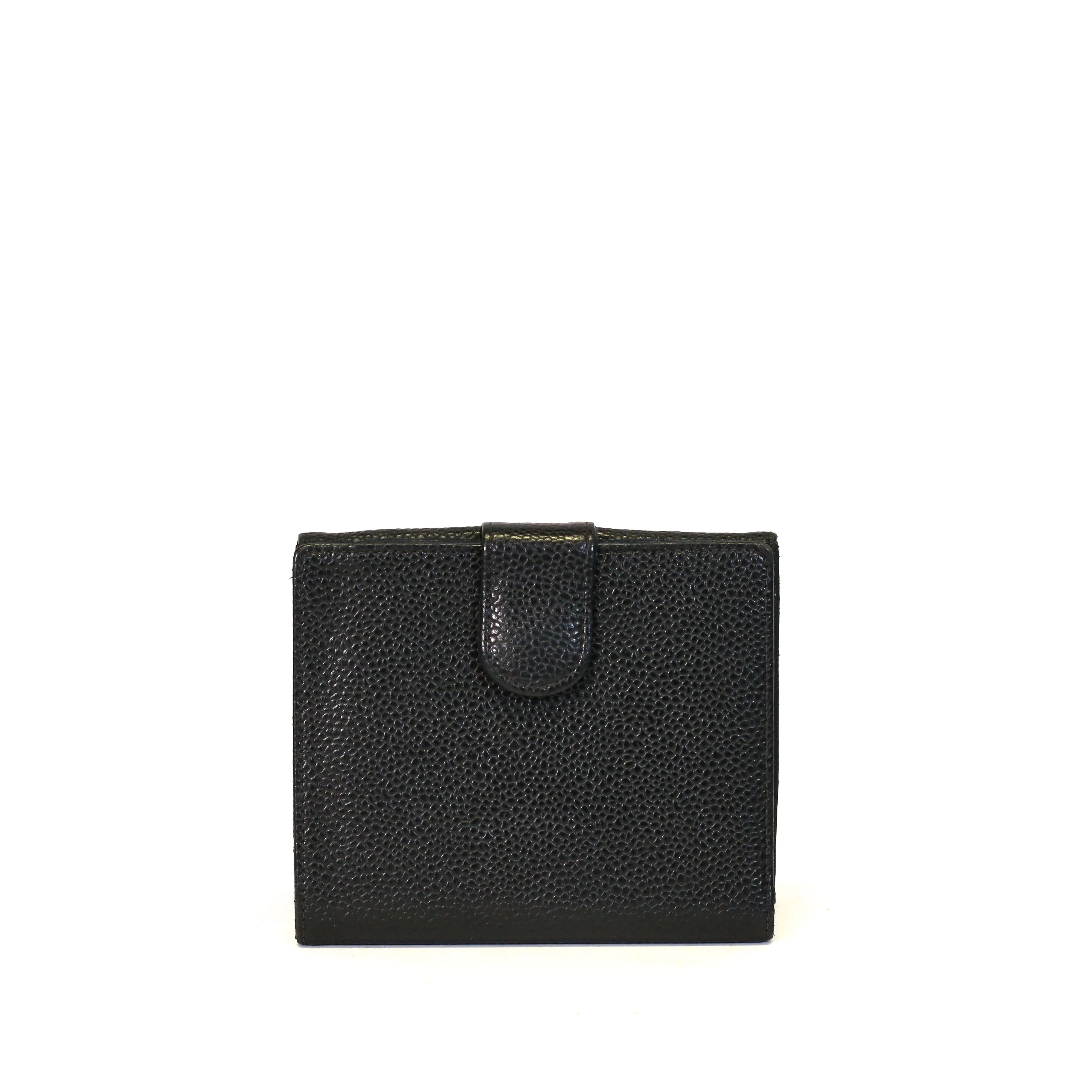 Caviar Timeless CC Compact French Wallet Black