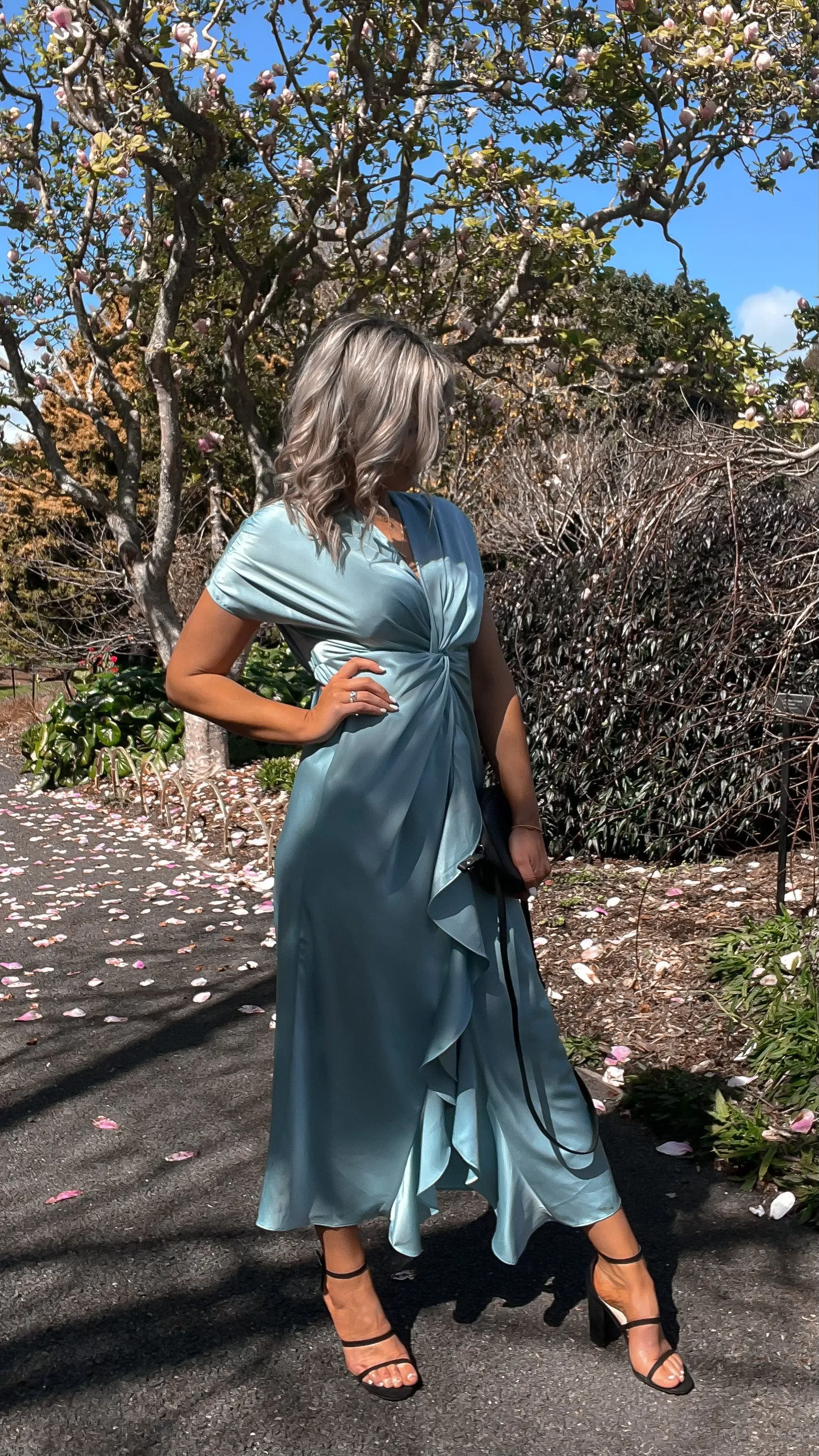 Celebration by Shine On Aster Twist Dress Duck Egg Blue