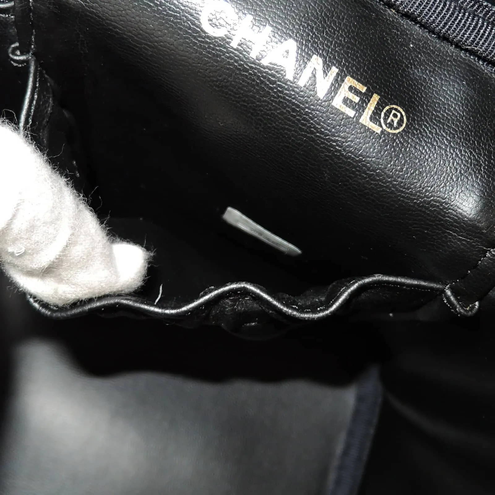 Chanel CC Cosmetic Case Black Caviar