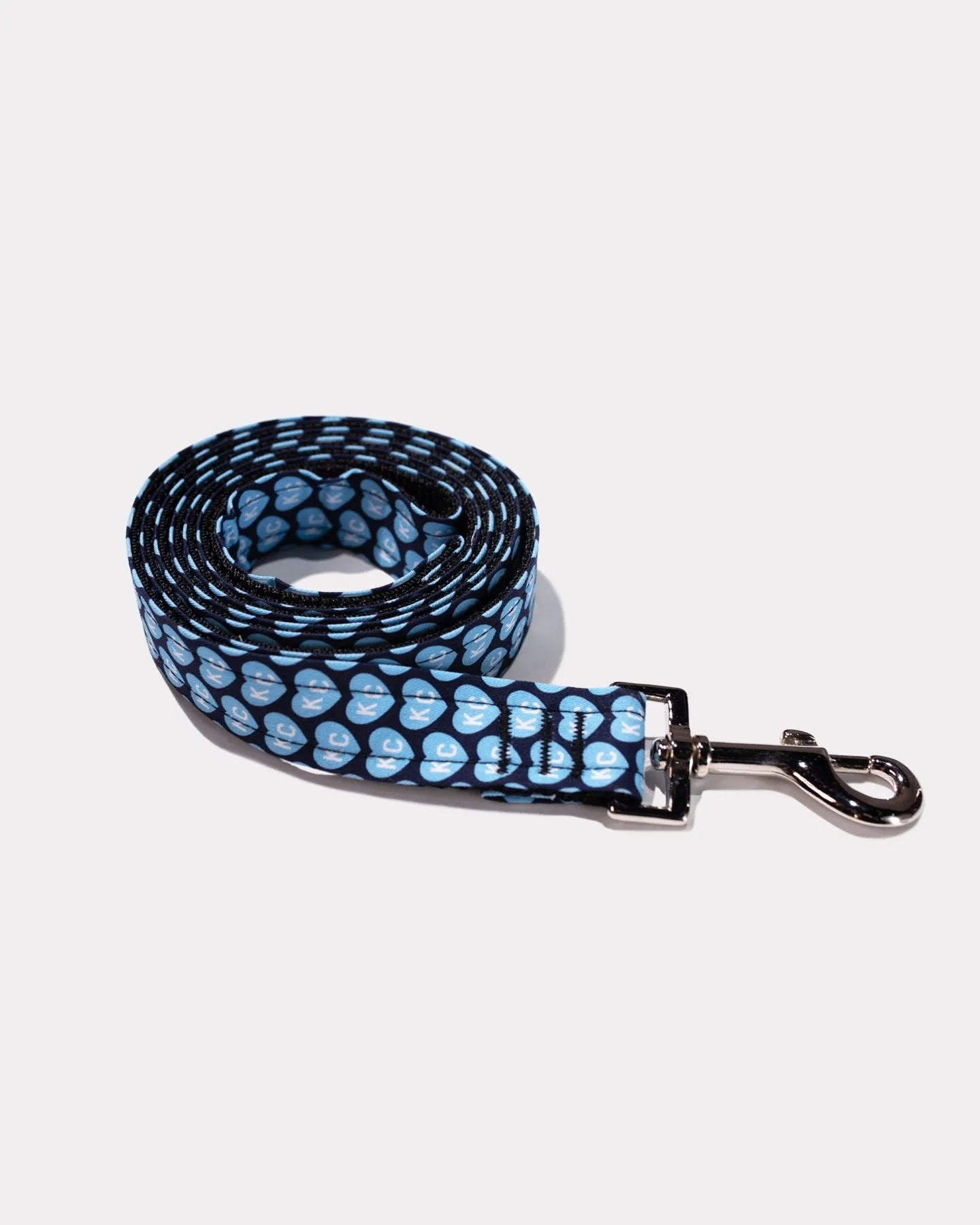 Charlie Hustle KC Heart Light Blue Dog Leash