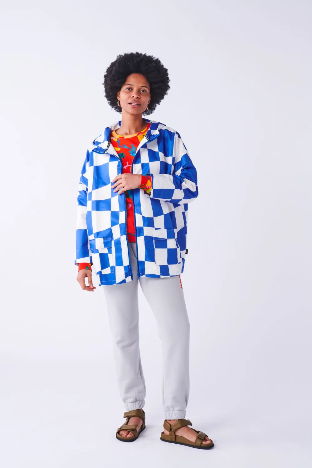 Checkerboard Raincoat